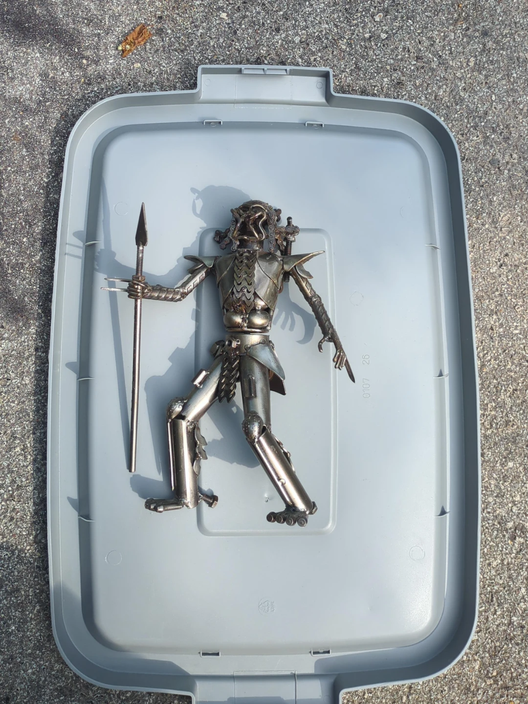 Metal Predator Figure with Spear