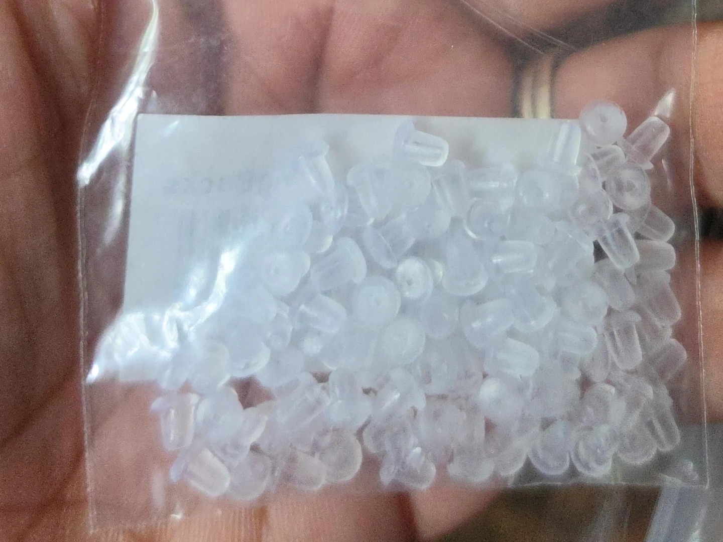 5 packs of Small Clear Earring Backs
