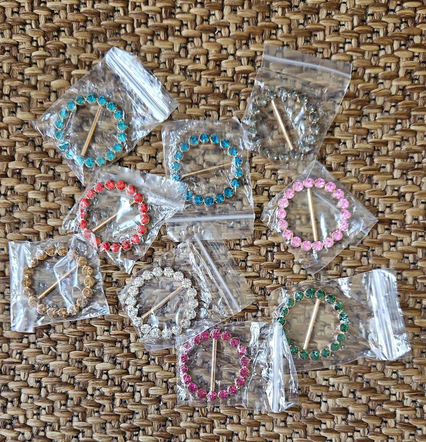 Jeweled Buckles (Set of 9)