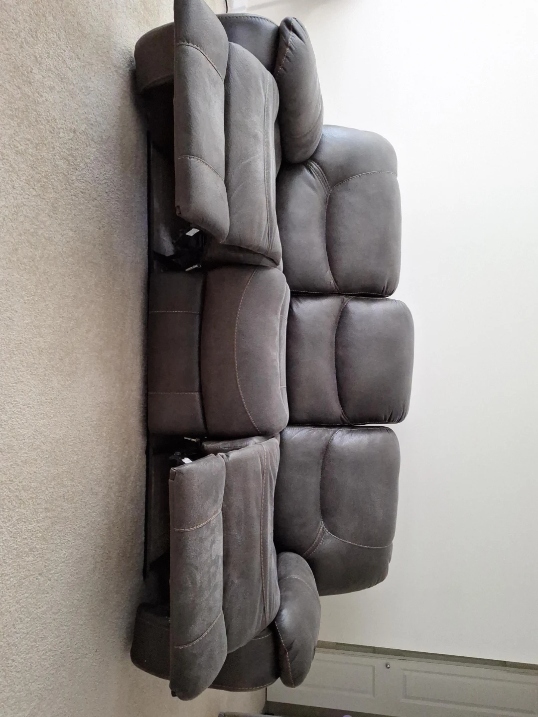 Grey Reclining Sofa