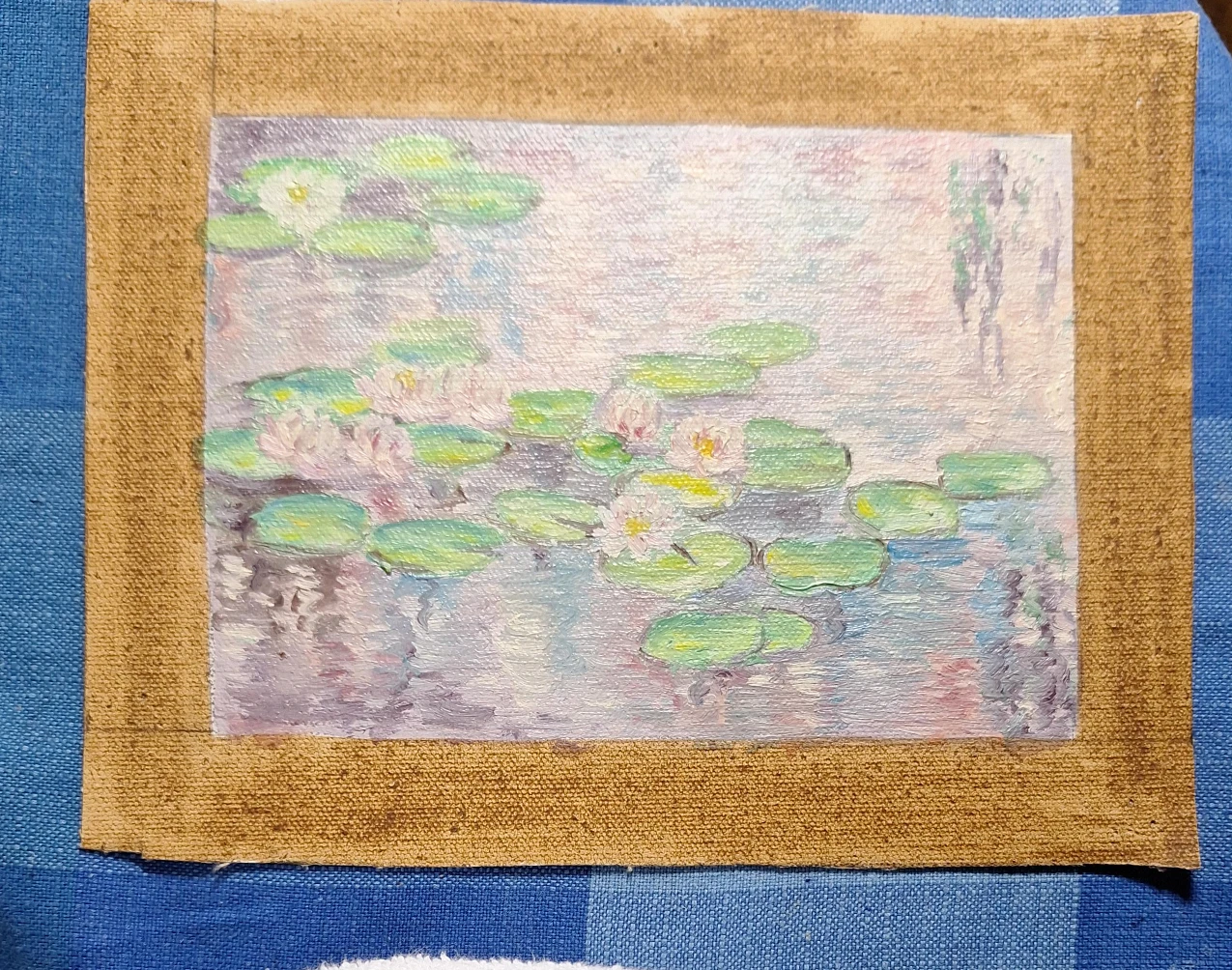 Water Lily Oil Painting Wall Art