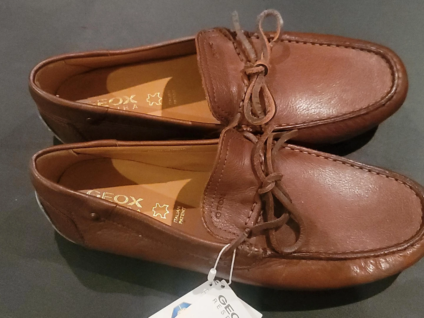 Geox Brown Leather Loafers