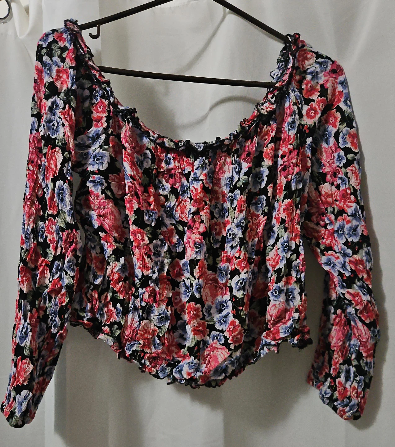 Dynamite Floral Off-the-Shoulder Blouse - Size L