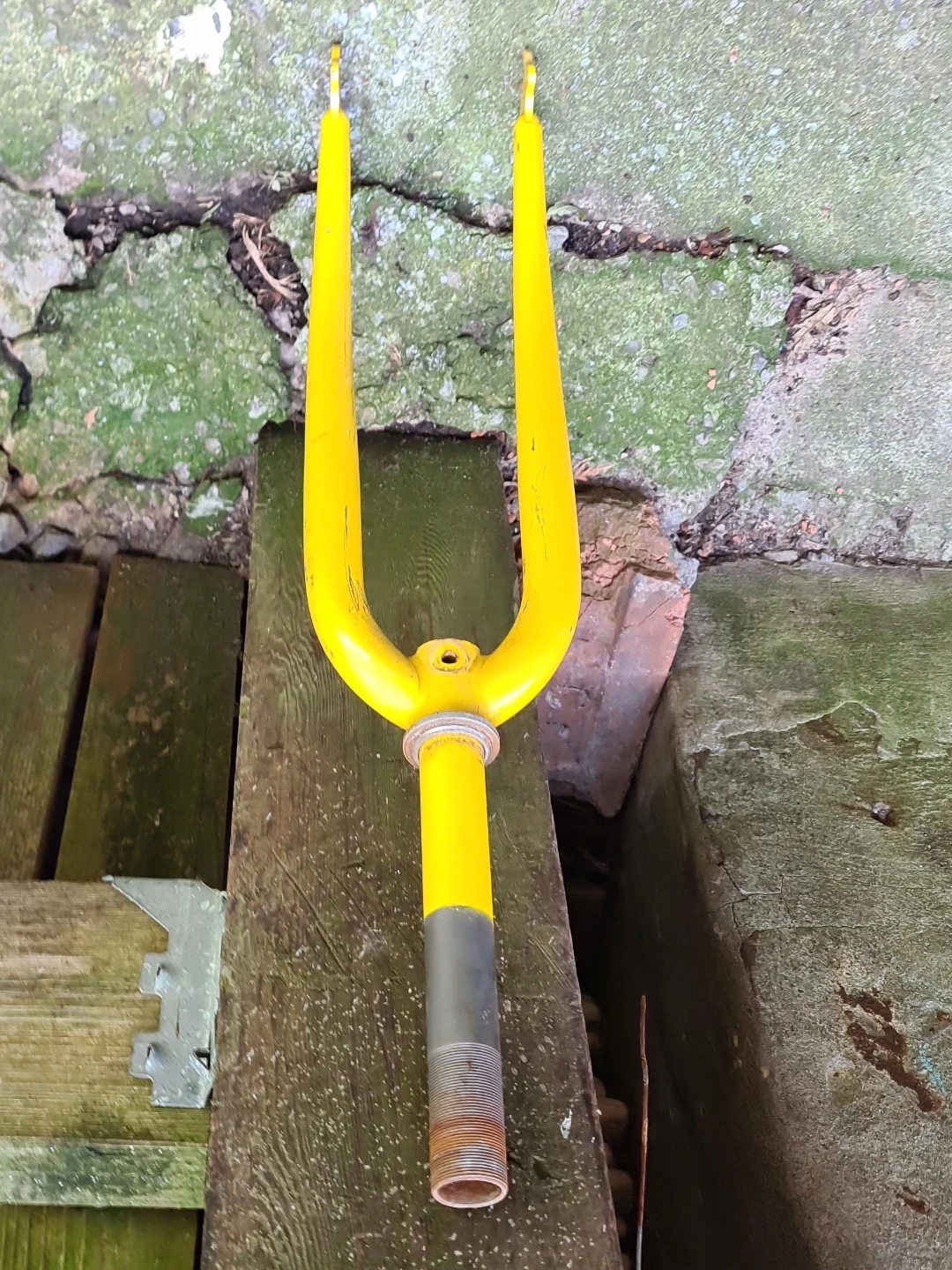 Yellow Bicycle Fork
