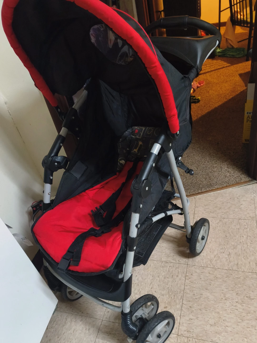 Black and Red Stroller