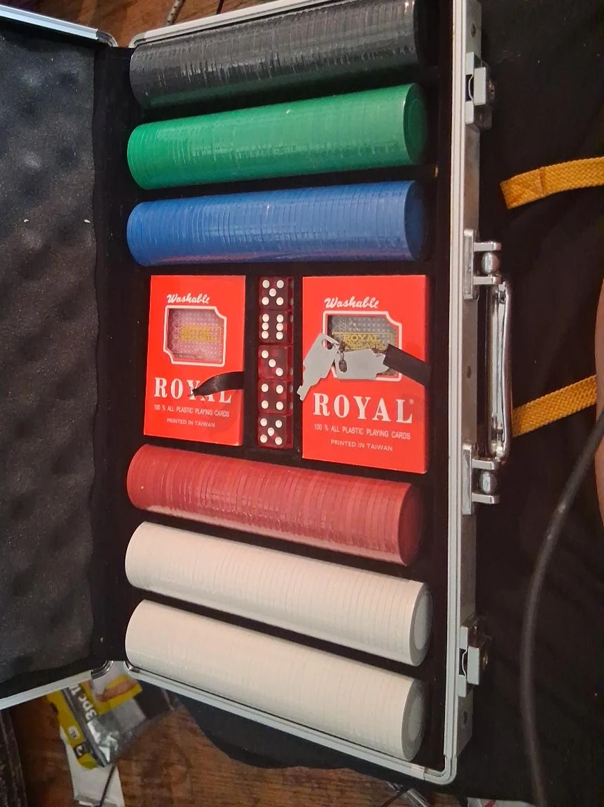 Royal Poker Chip Set with Playing Cards and Dice