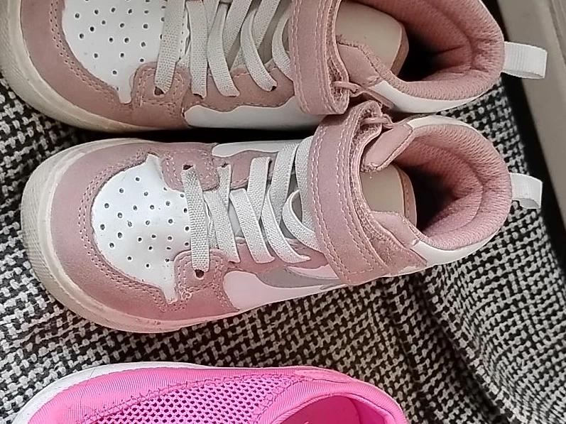 Joe Fresh Pink & White High-Top Sneakers Size 8