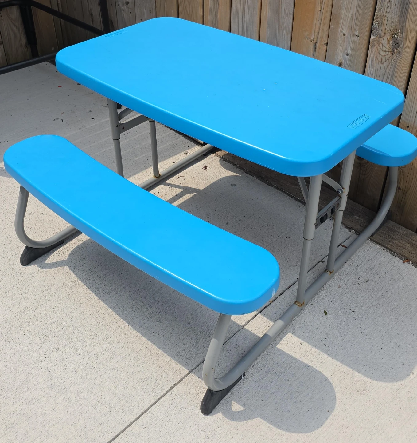 Blue Lifetime Picnic Table with Benches