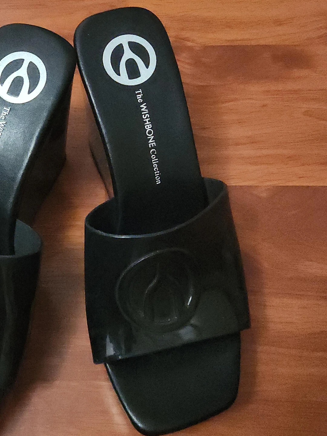 Black Wedge Sandals The Wishbone Collection