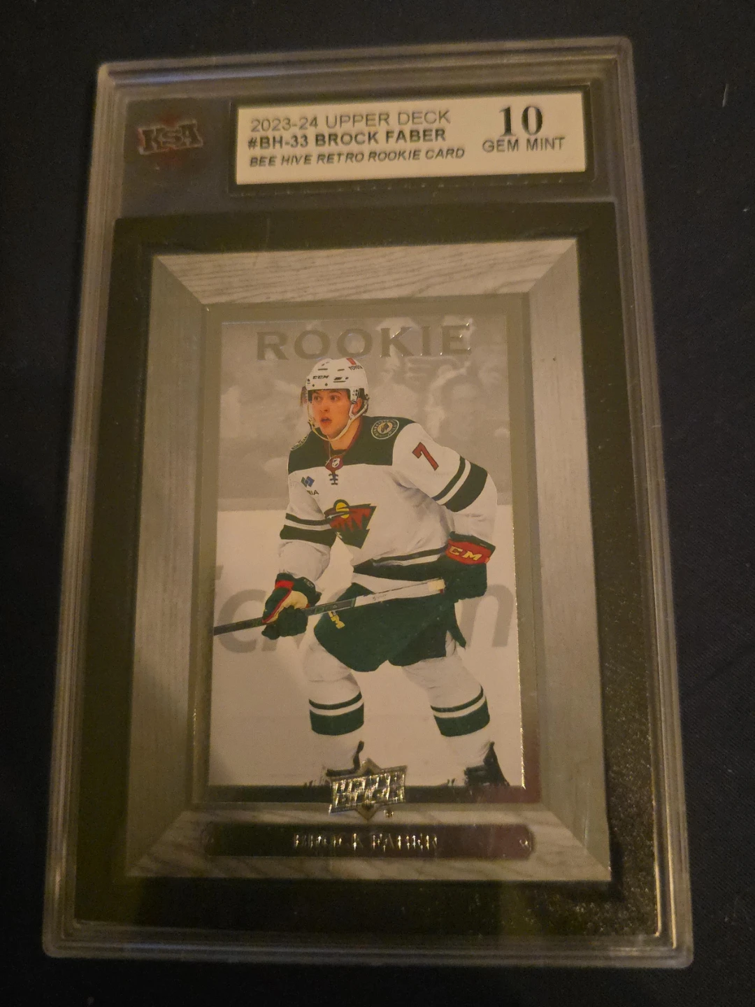 2023-24 Upper Deck Brock Faber Bee Hive Retro Rookie Card