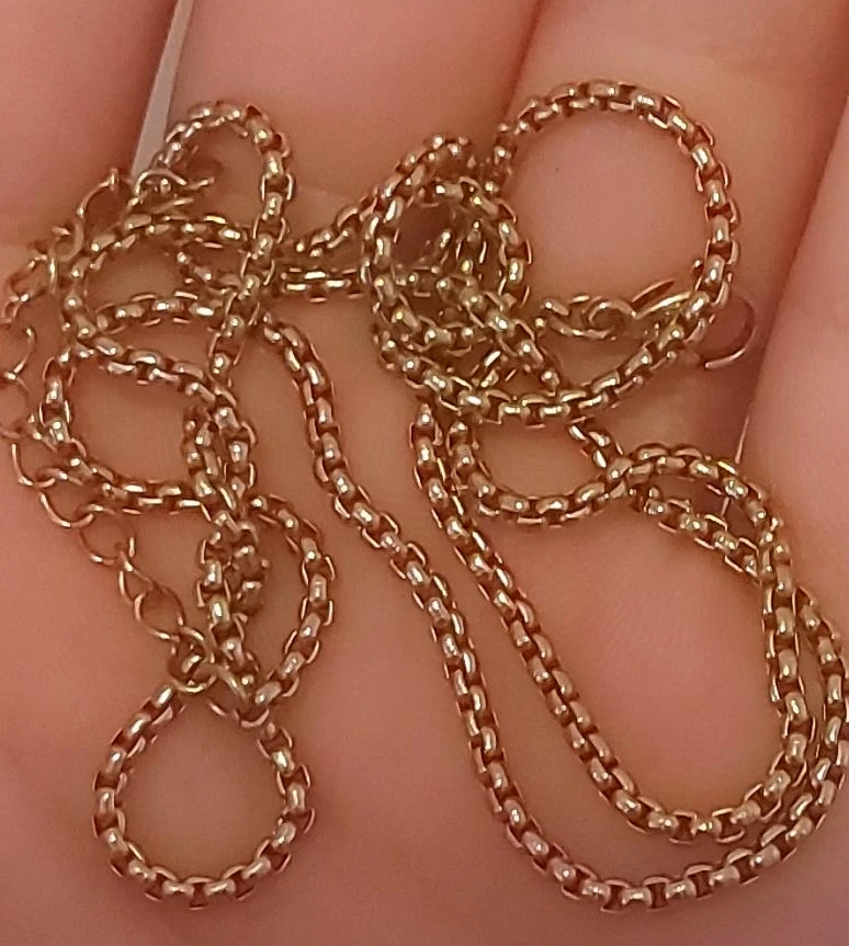 Gold Box Chain Necklace