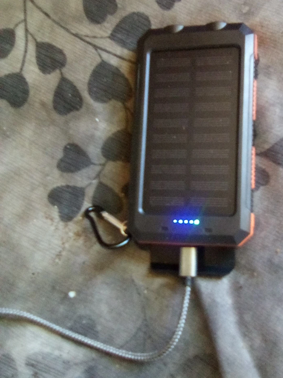 Solar Power Bank with Carabiner Clip