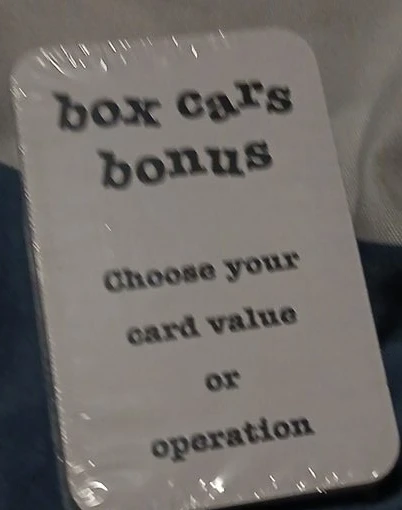 Box Cars Bonus Card Game