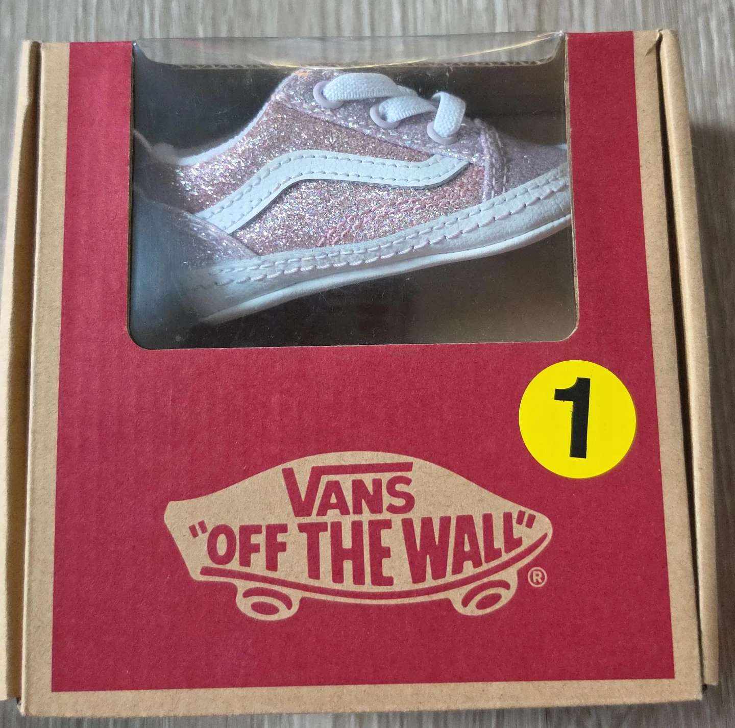 Vans Old Skool Crib Glitter Shoes Size 1.0 Infant