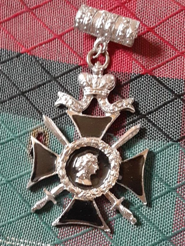 Vintage Medal with Crown and Swords