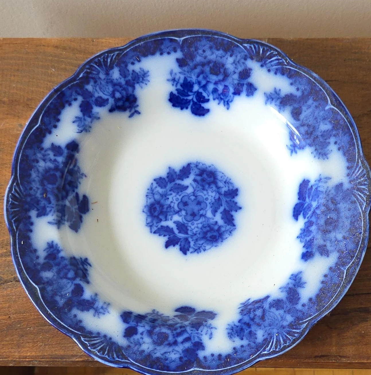 Vintage Blue Floral Bowl