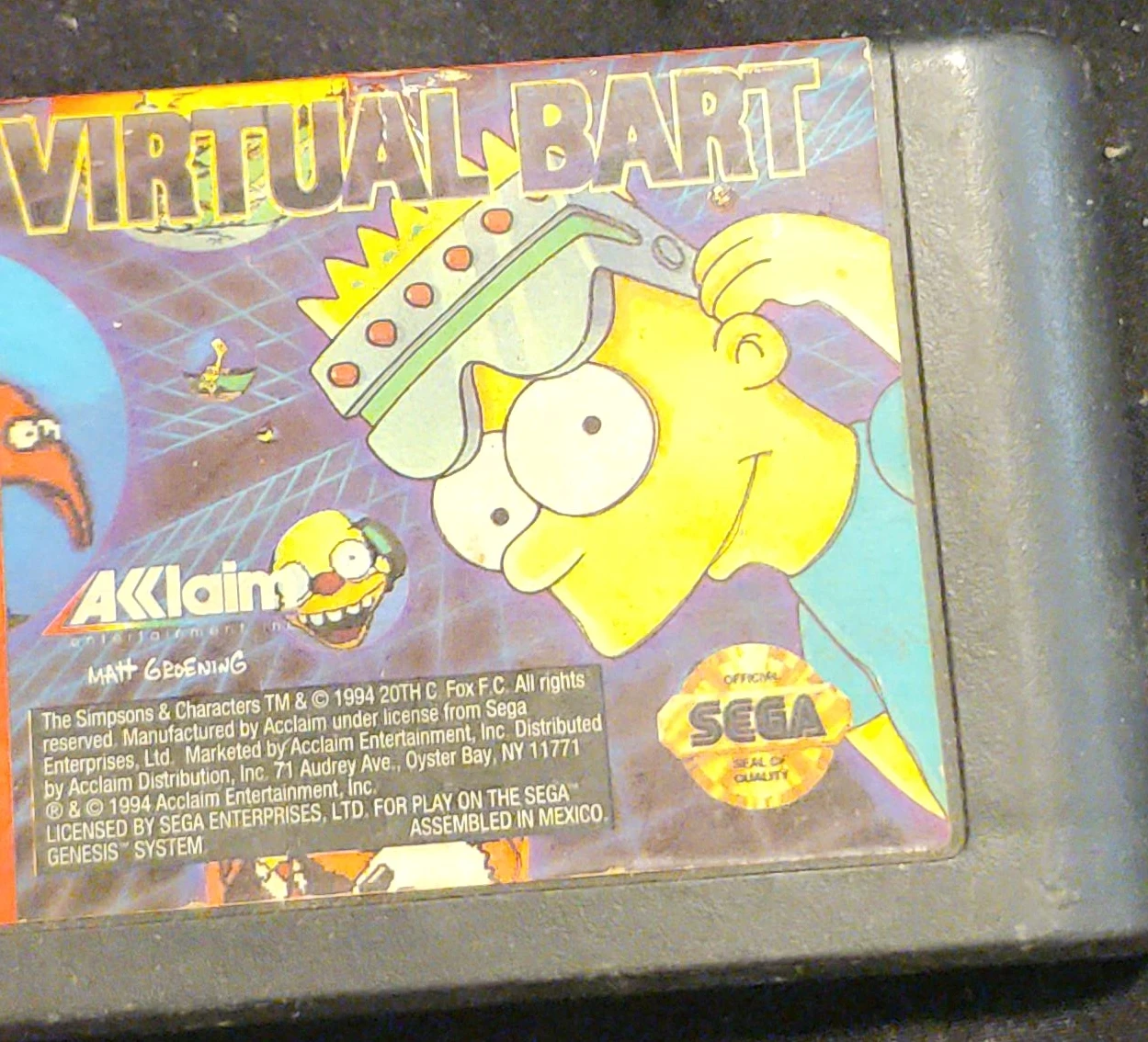 Virtual Bart Sega Genesis Game
