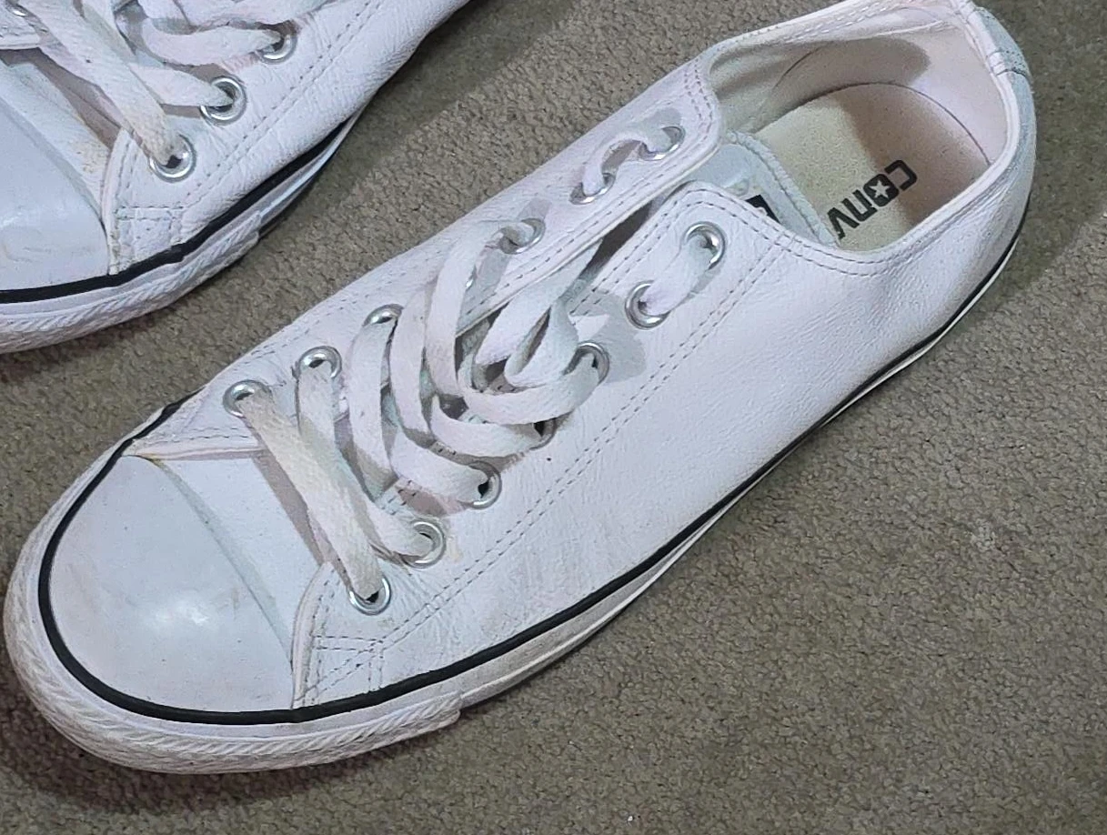 Converse Chuck Taylor All Star Low Top White Leather Sneakers