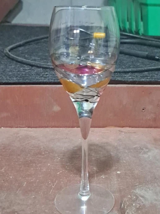 Hand-painted wine glass