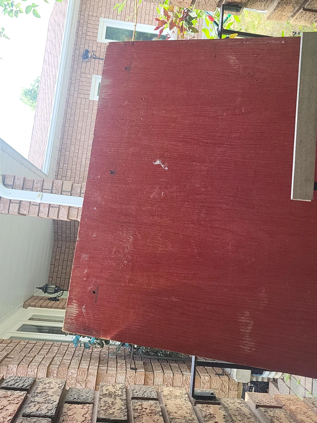 Red Wooden Panel