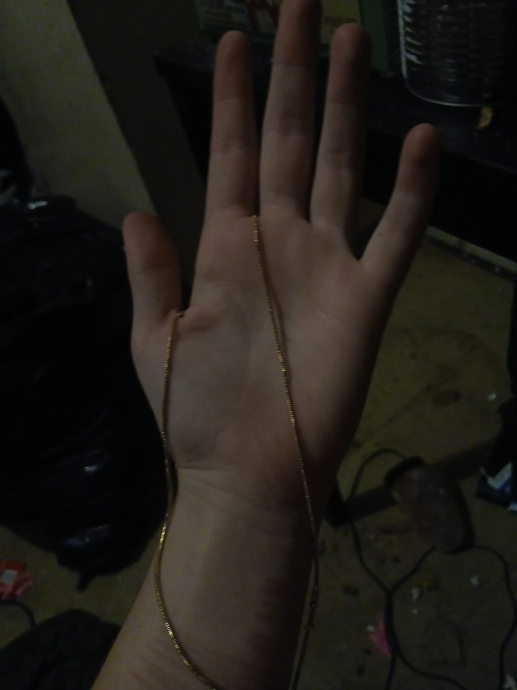 Gold tone chain necklace