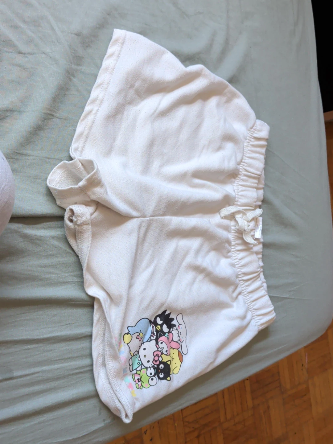 White Sanrio Characters Lounge Shorts