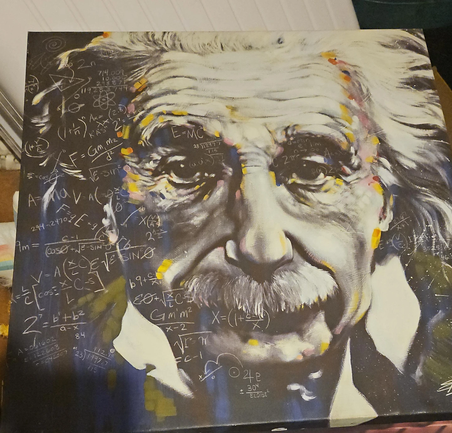 Einstein Portrait Canvas Wall Art