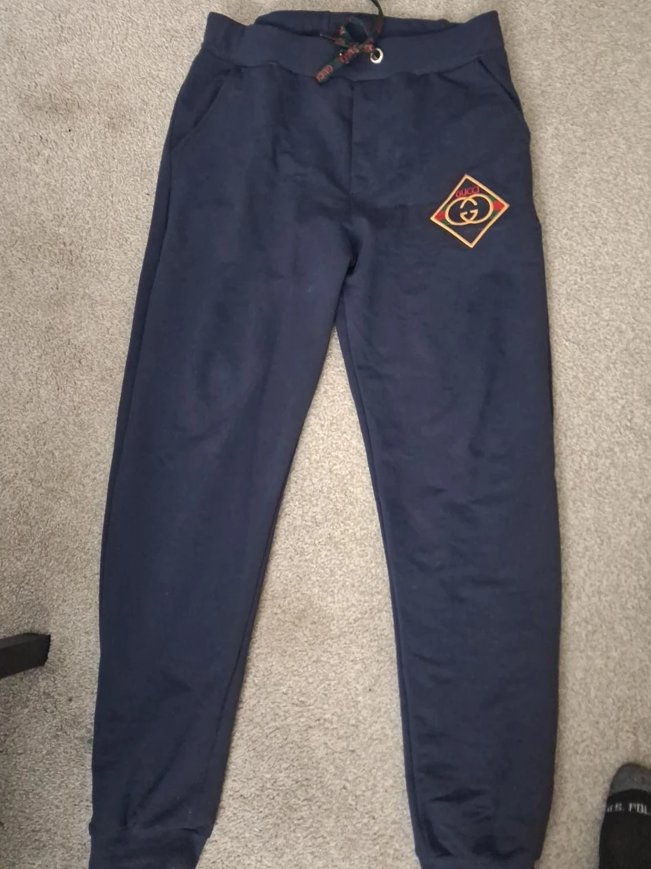 Navy Blue Gucci Sweatpants