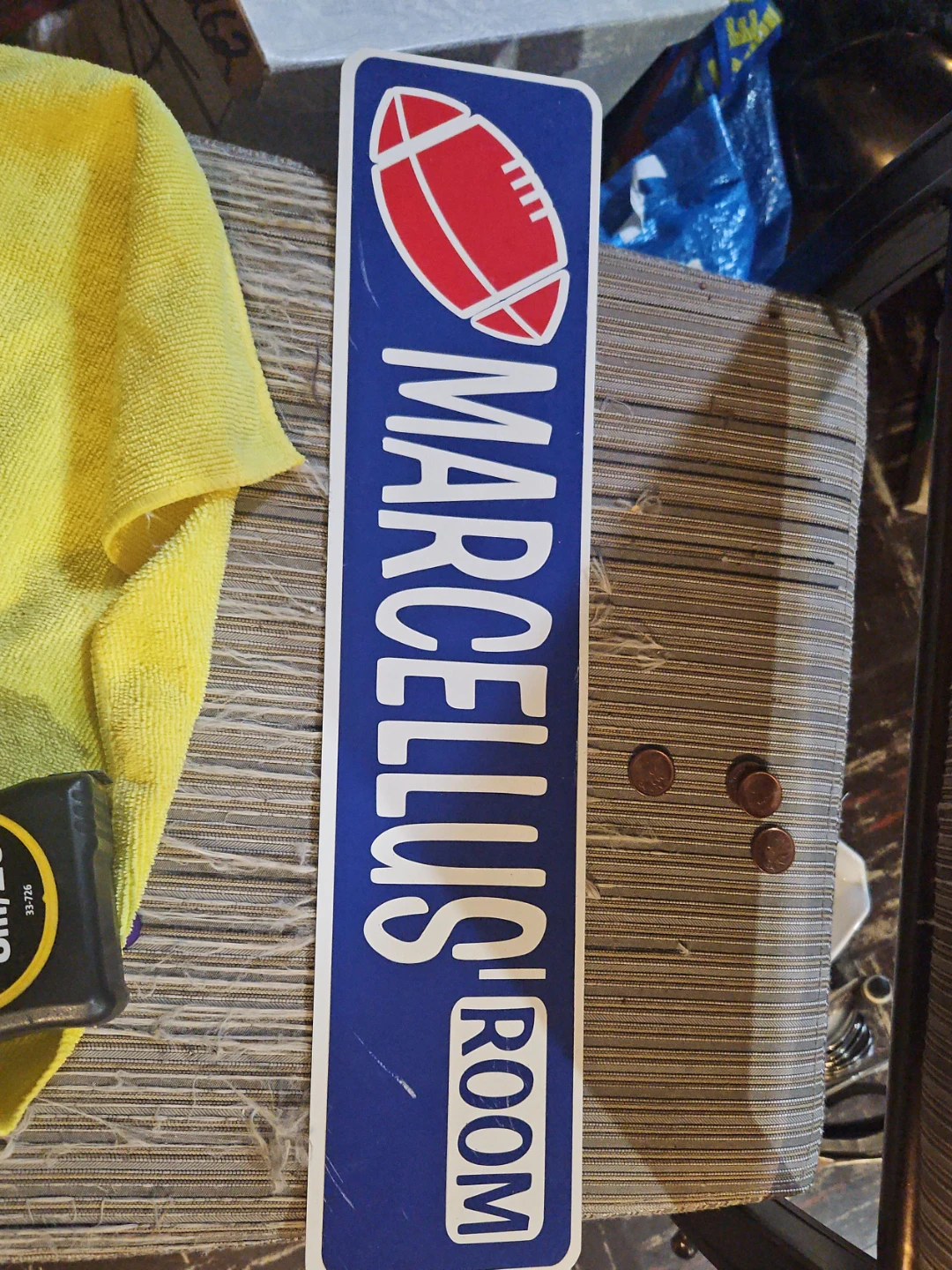 Marcellus Room Football Sign
