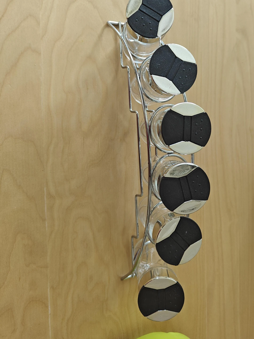 2 x  Spice Rack with 6 Glass Jars