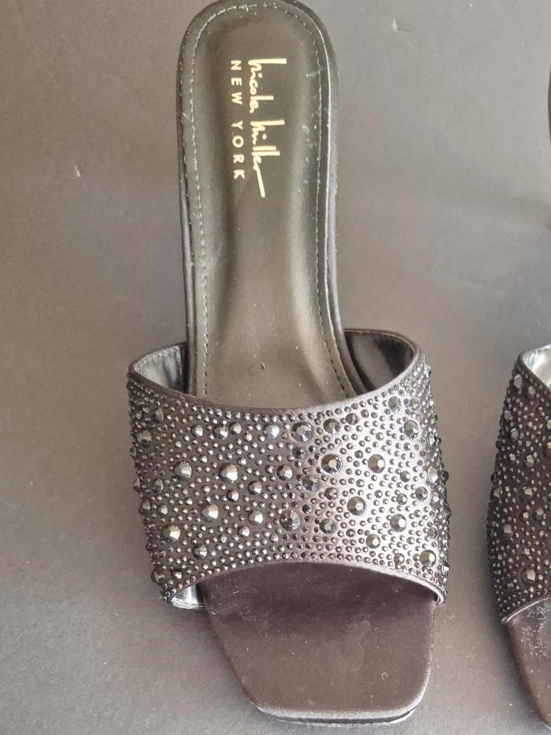Nicole Miller New York Black Embellished Heels Size 10