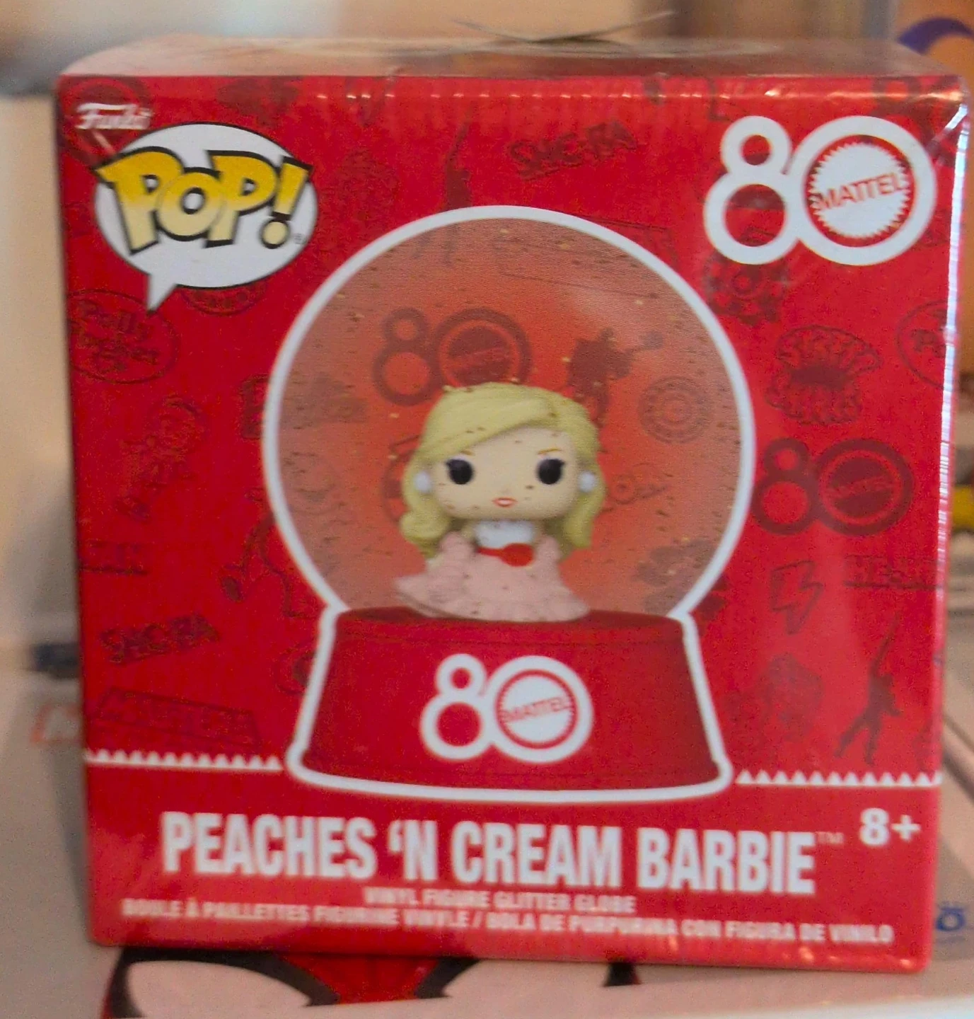 Funko Pop! Peaches 'n Cream Barbie Vinyl Glitter Globe