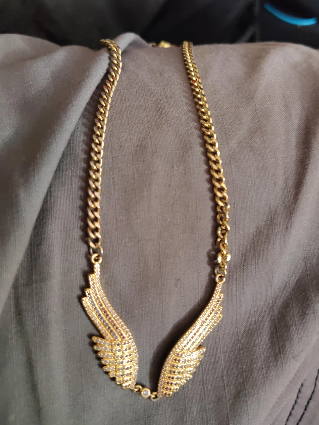 Gold Angel Wing Necklace