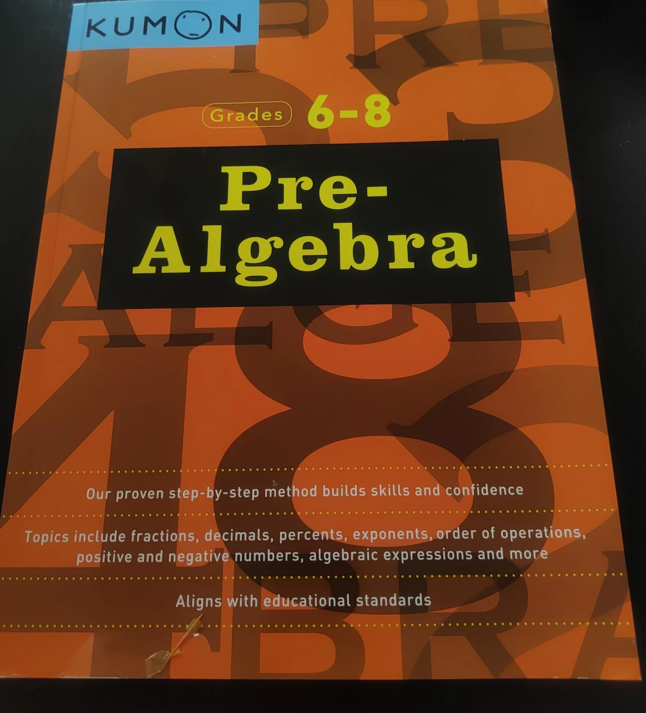 Kumon Pre-Algebra Workbook (Grades 6-8)