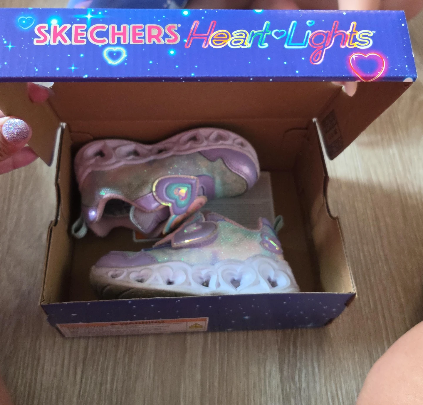 Skechers Heart Lights Toddler Shoes Size 6