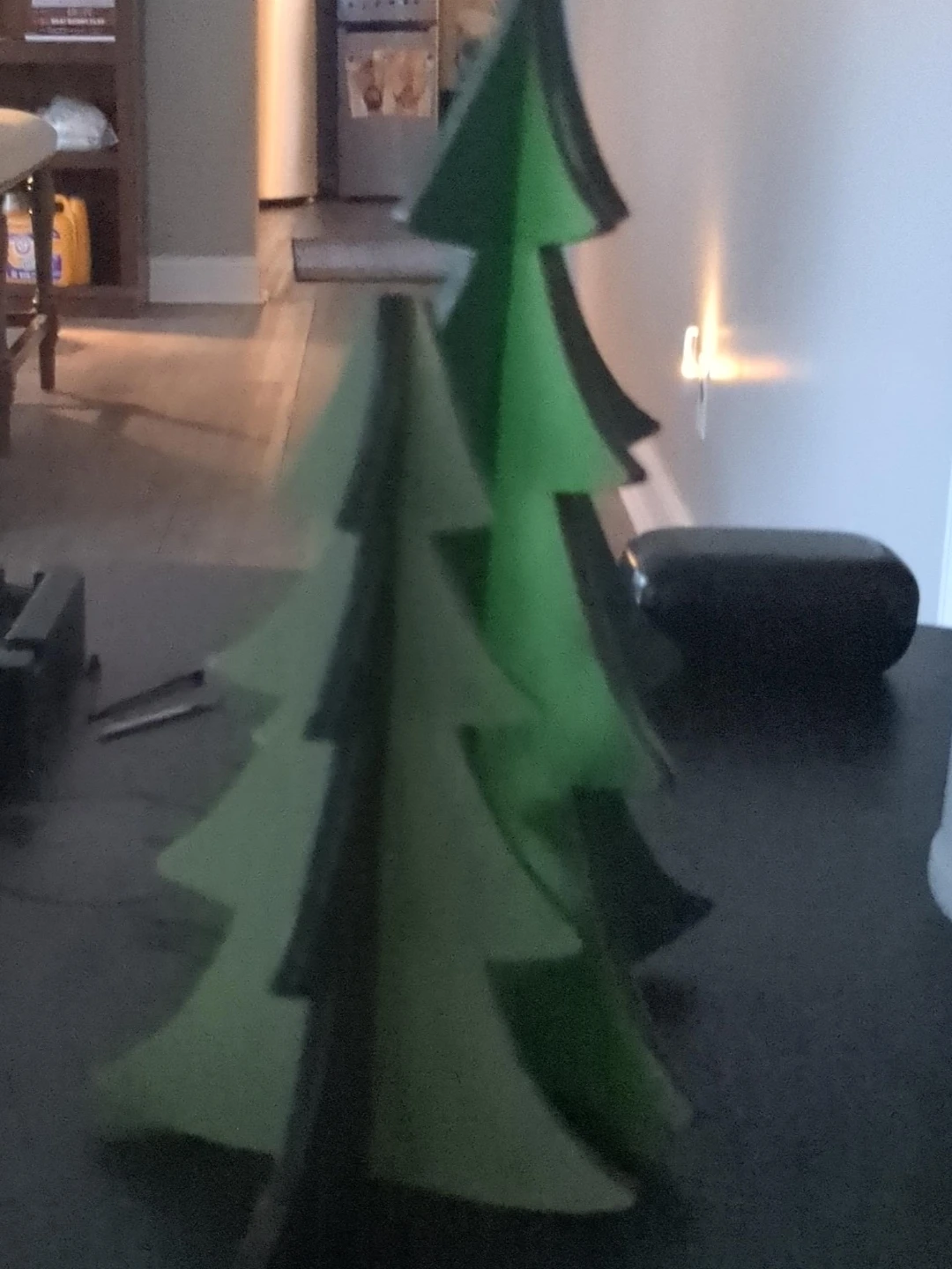 Set of 2 Green Cardboard Christmas Trees