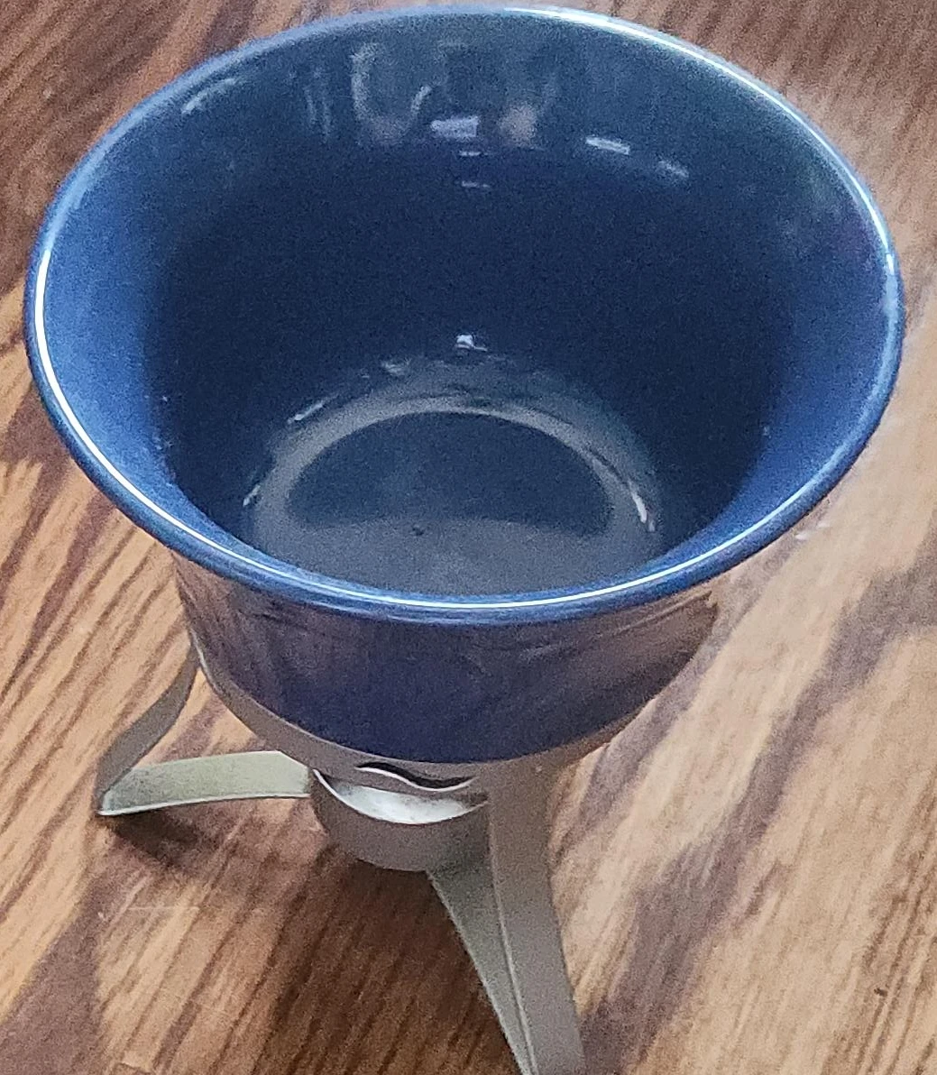 Blue Ceramic Fondue Pot