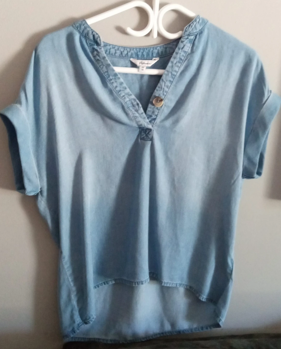 Madewell Denim V-Neck Tunic Top