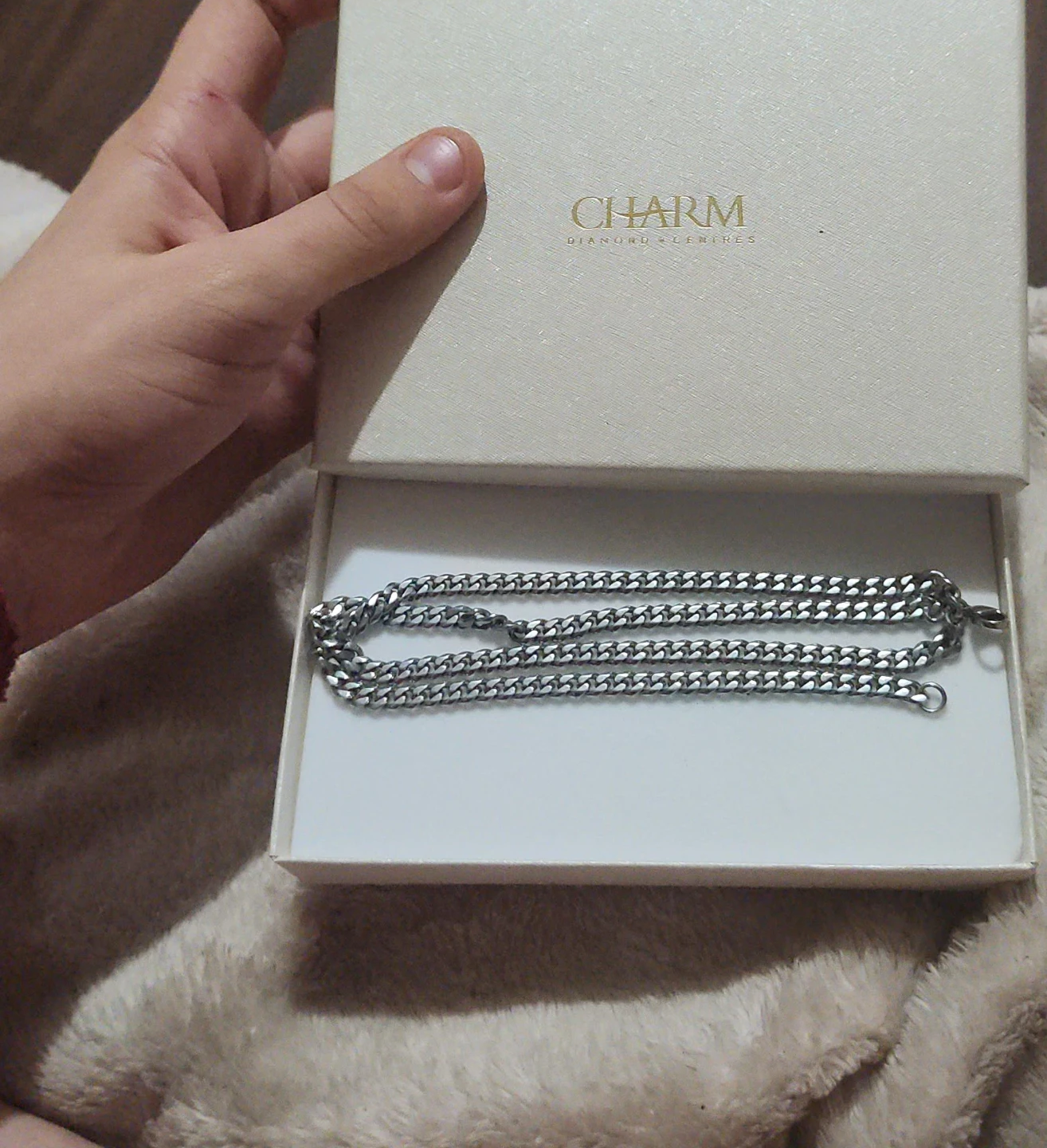Charm Diamond Centres Sterling Silver Chain Necklace