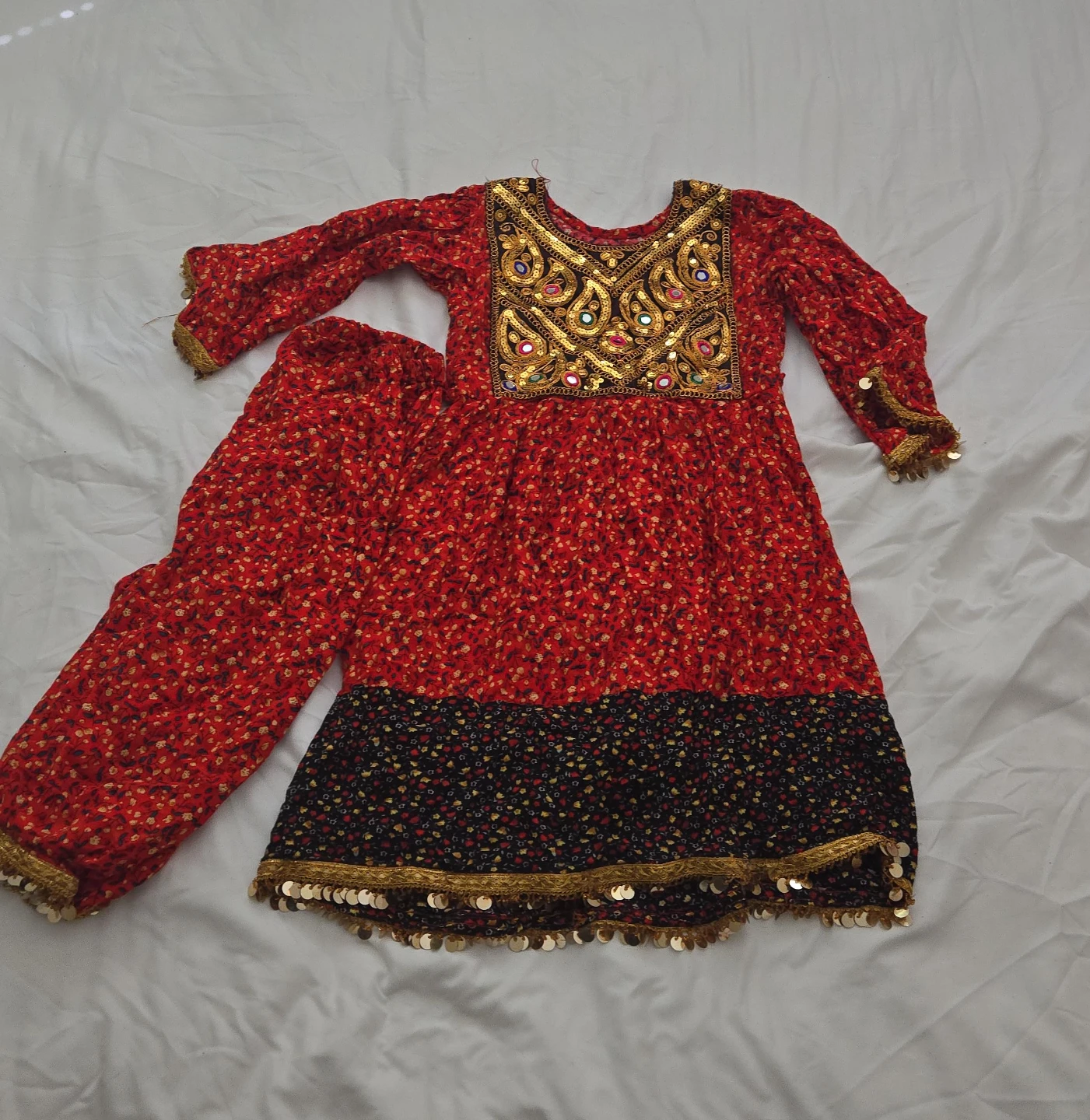 Girls age 6 traditional Afghan clothes