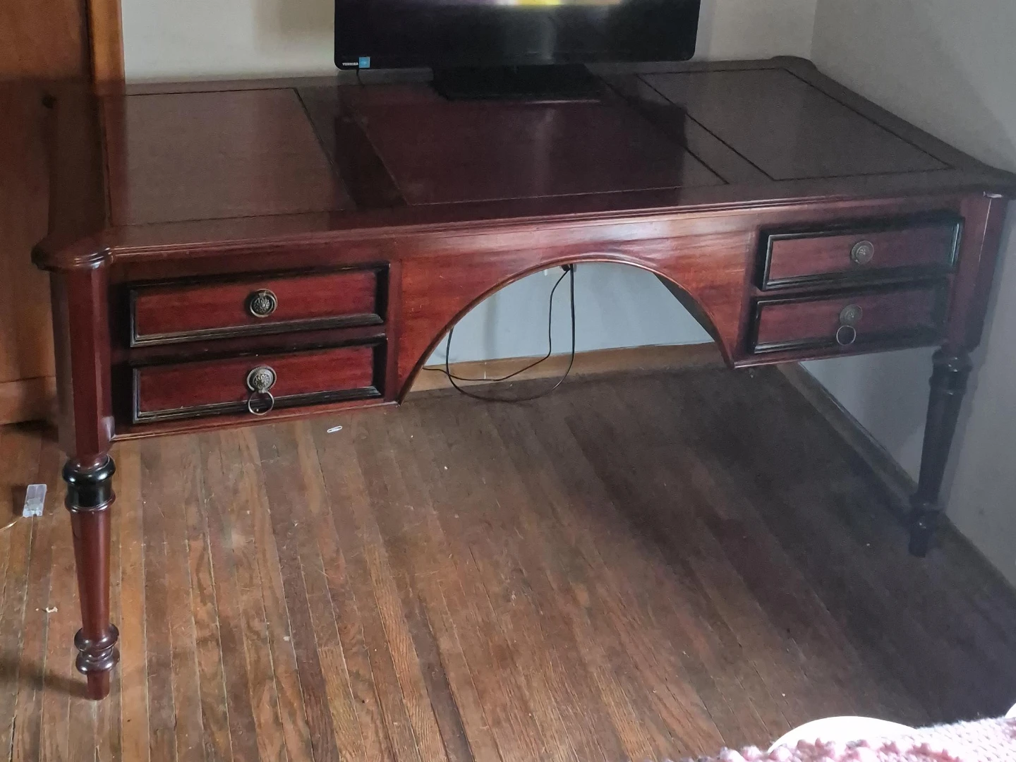 Wooden Desk with Drawers