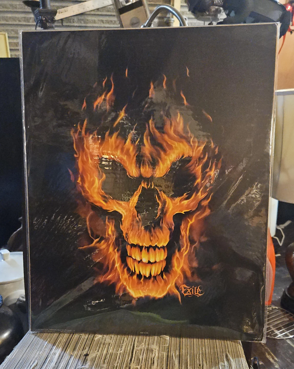 Exile Flames Skull Artwork