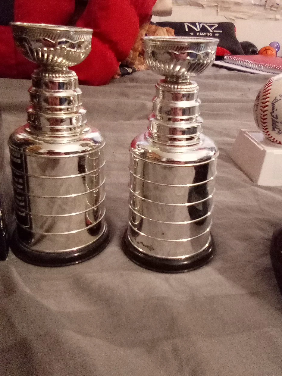 Pair of Silver Coloured Trophy Cups