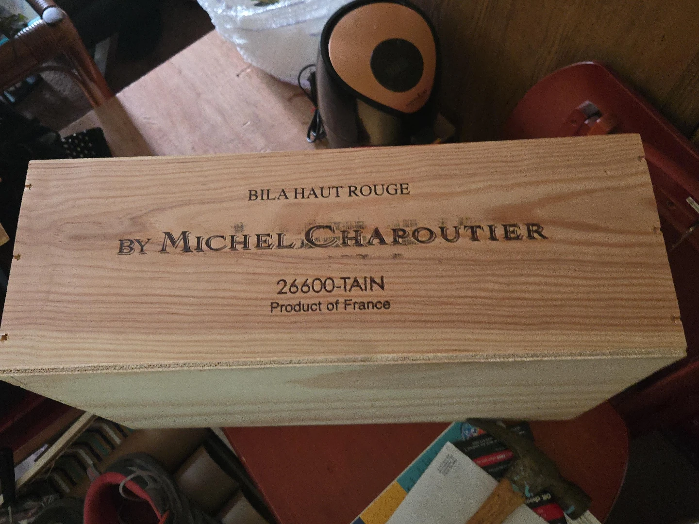 Michel Chapoutier BILA HAUT ROUGE Wooden Crate