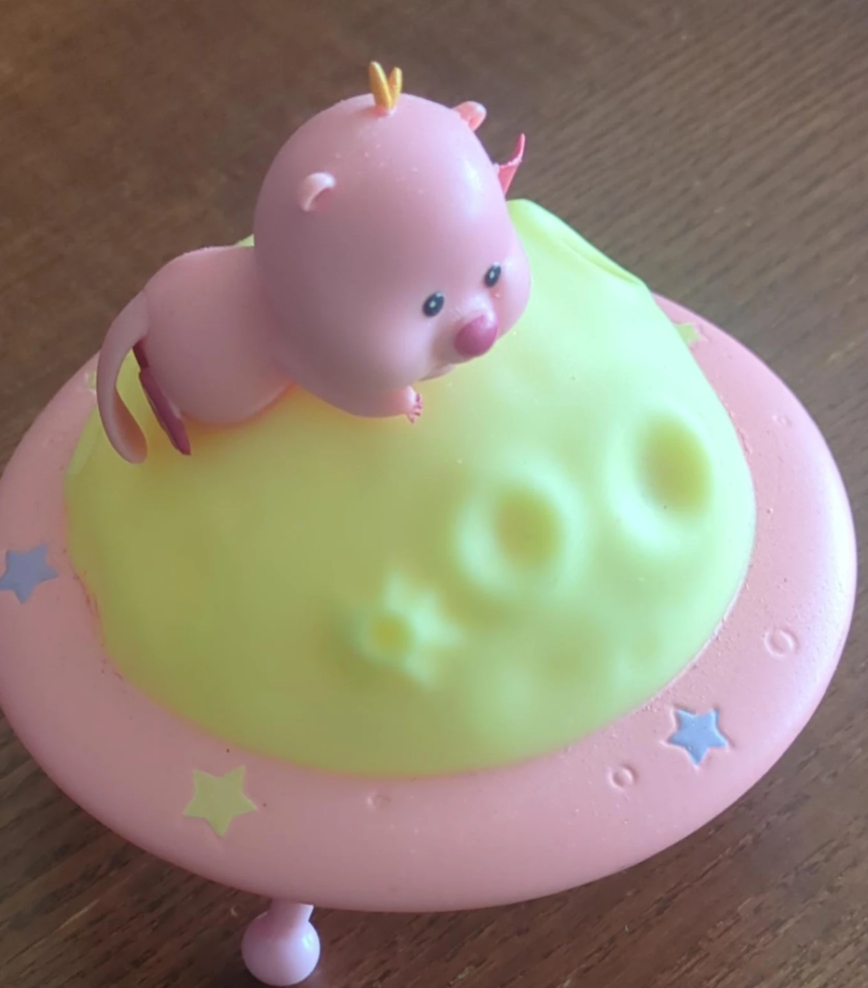 Pink Flying Saucer Toy with Character