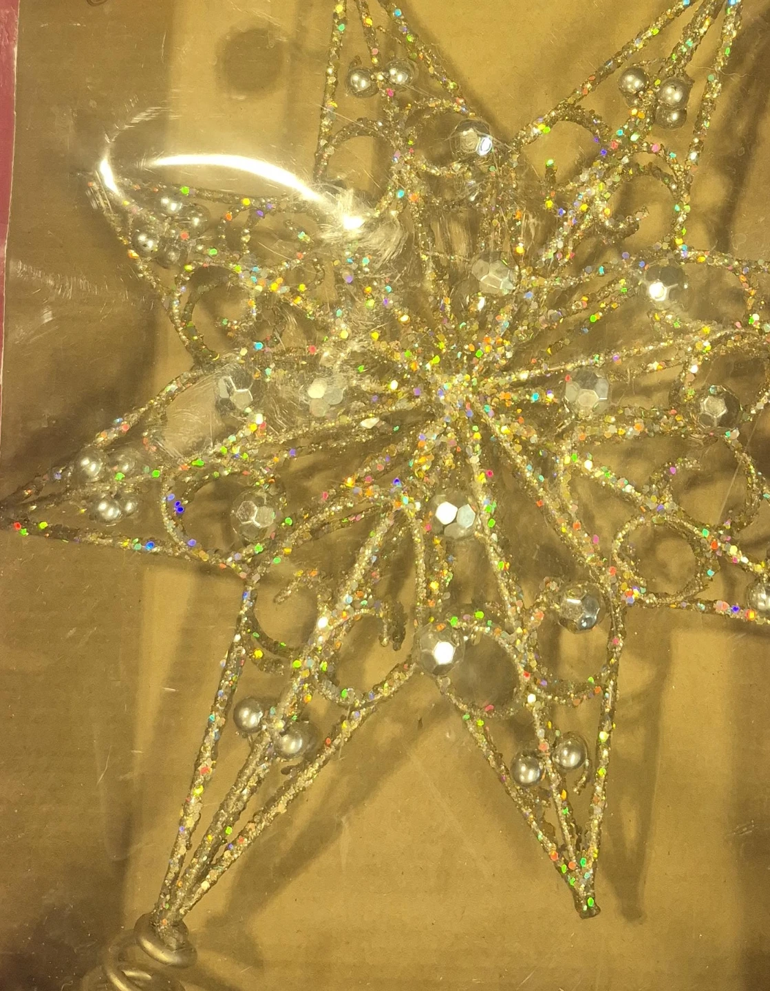 Glittering Star Tree Topper