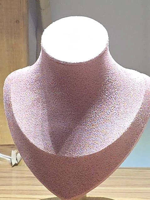 Pink Velvet Necklace Bust Display