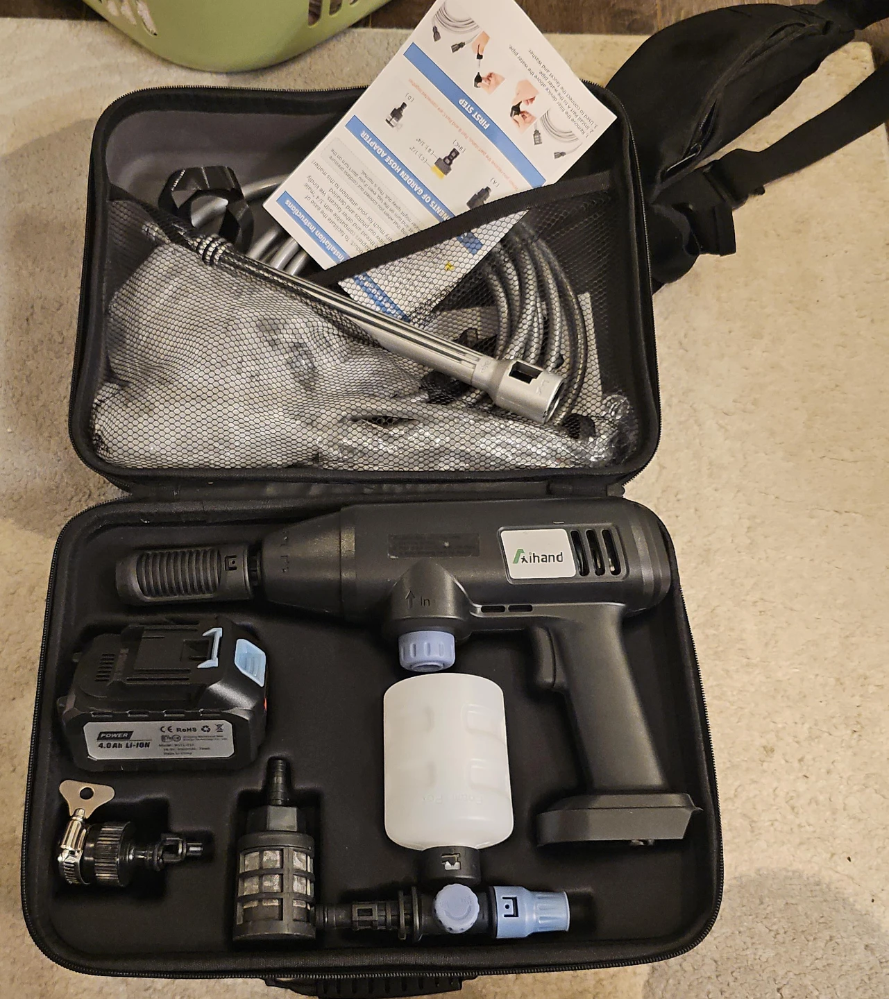 Aihand Cordless Pressure Washer with 4.0 Ah Battery
