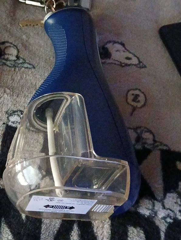 Blue Handheld Steamer with Detachable Water Tank