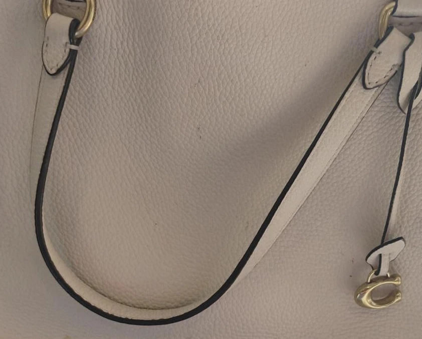 White Coach Leather Tote Bag - photo 2